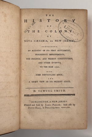 The colonial history of New Jersey;